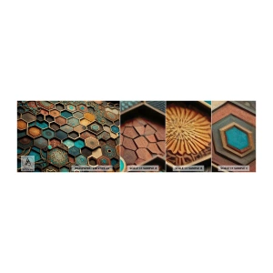 Vzor Fototapety Premium Canvas - Arabské ornamenty – variace - Krychle, Mozaika, Vzor - 100x30 cm