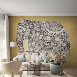 Fototapeta Samolepicí Deluxe Sticker - Skrytý slon - Slon, indický, Zvíře - 100x70 cm