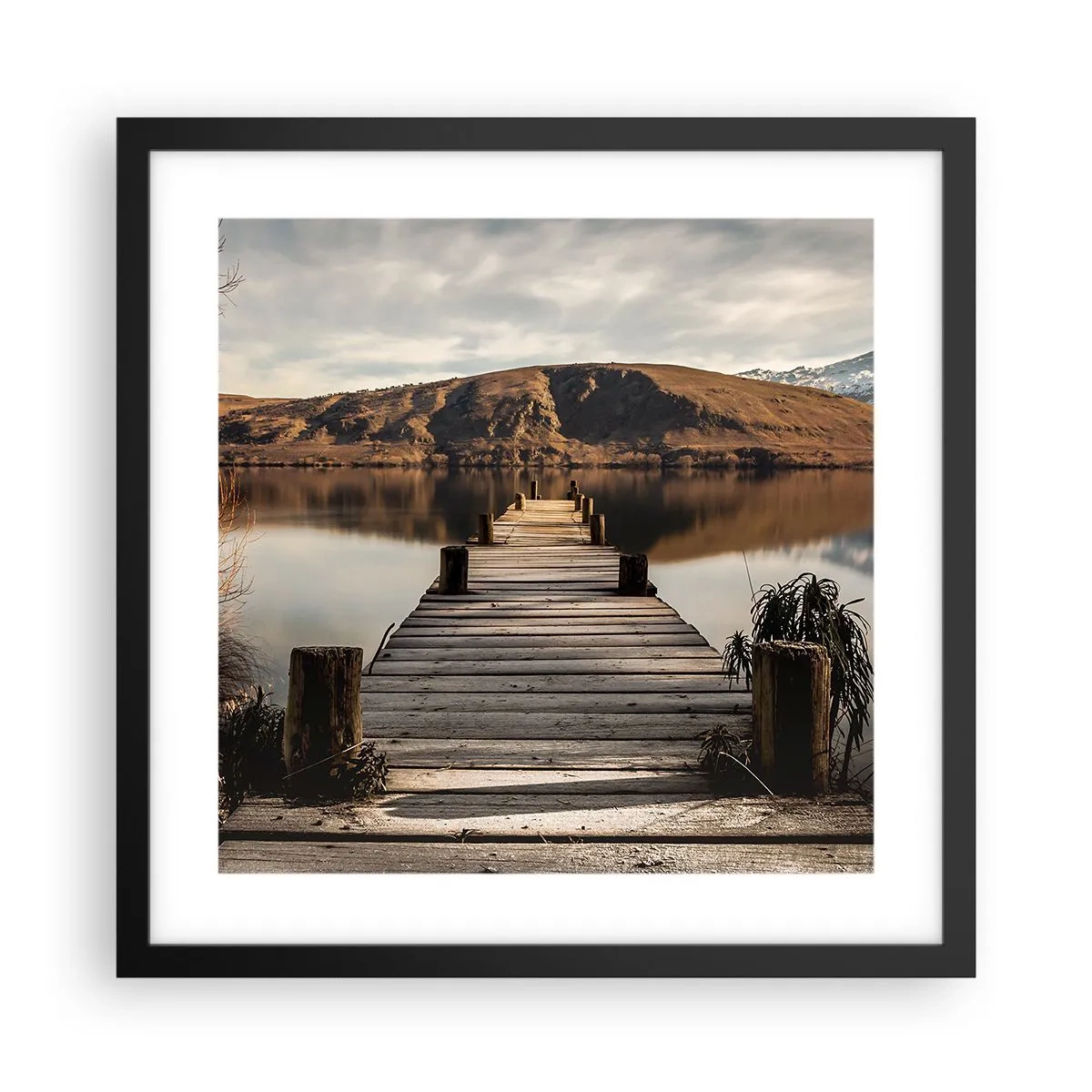 Plakát v černém rámu - Krajina v tichu - 40x40 cm