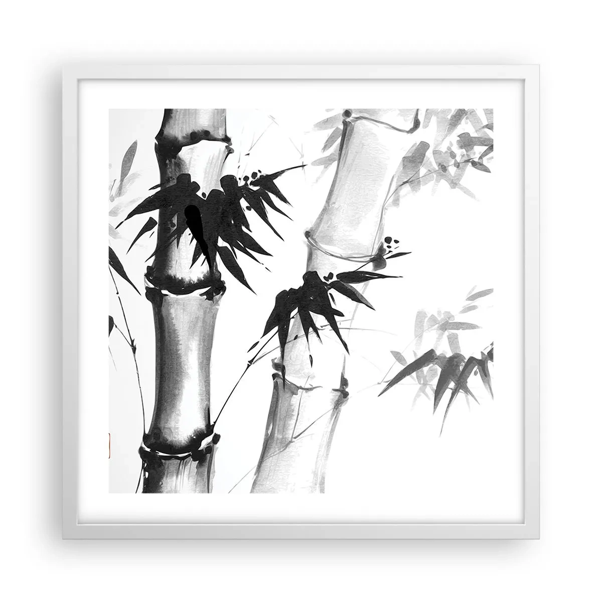 Plakát v bílém rámu - Blízký záběr na orient - 50x50 cm