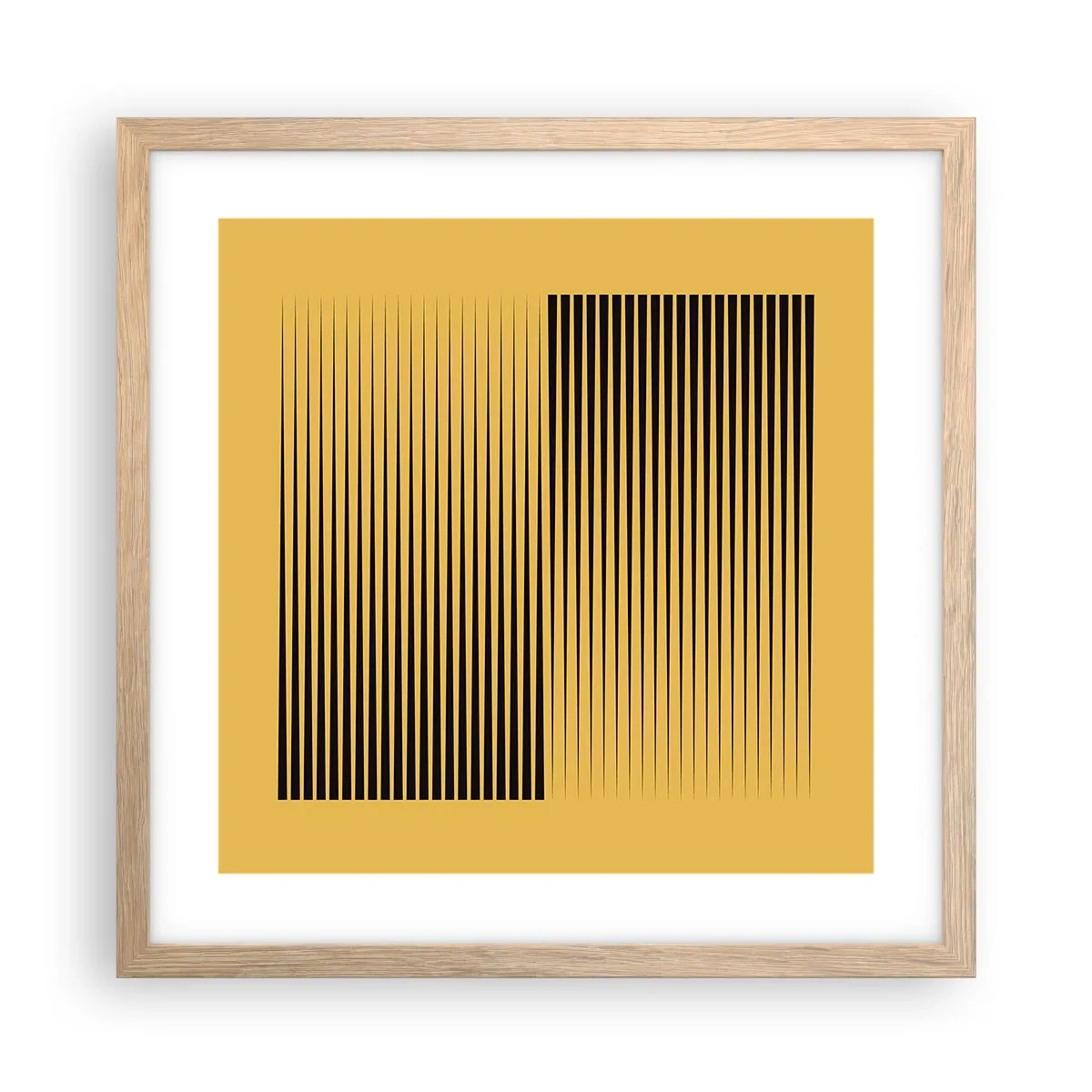 Plakát v rámu světlý dub - Čtverec protikladů - 40x40 cm