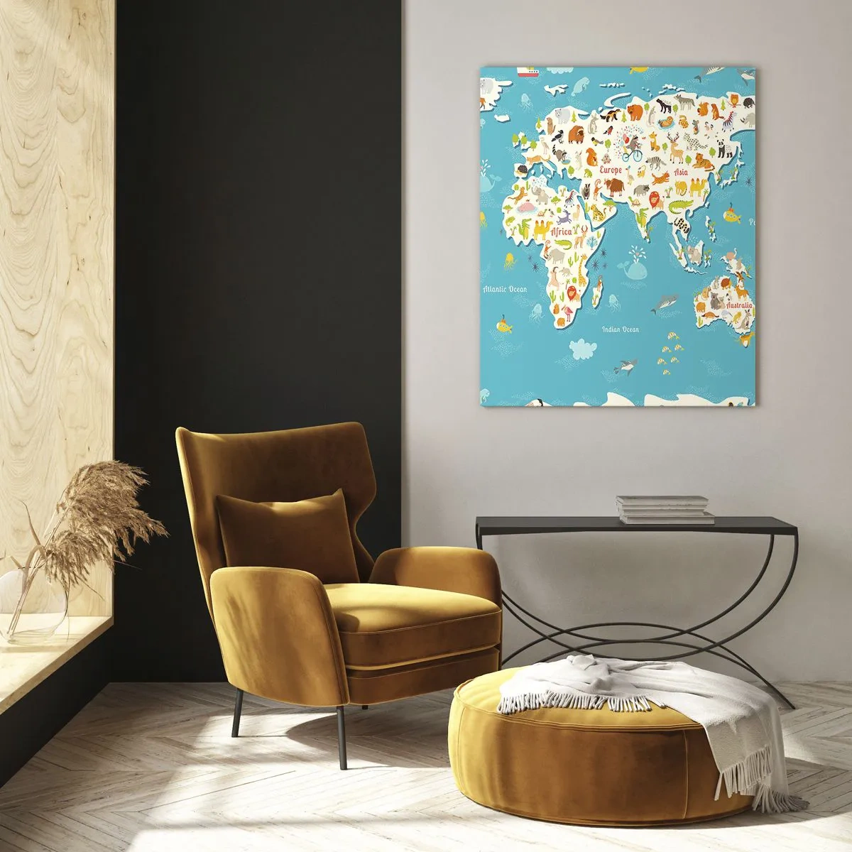 Obraz na skle - Milujeme celý svět - 50x70 cm