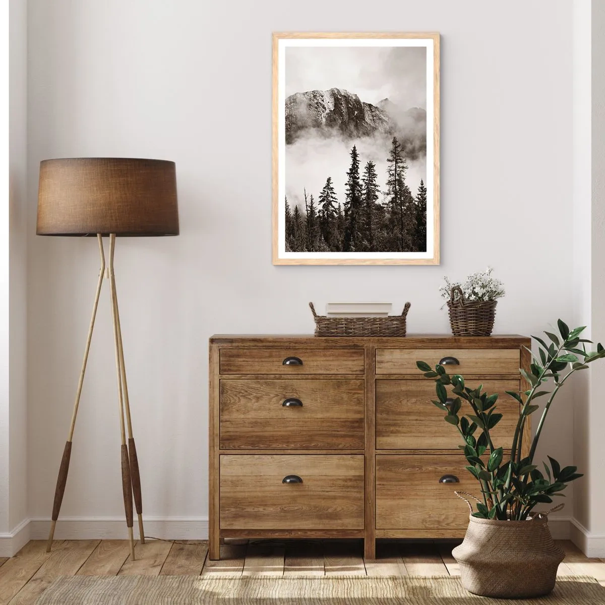 Plakát v rámu světlý dub - Žulový panovník - 50x70 cm