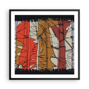 Plakát v černém rámu - Spontánní kompozice - 60x60 cm