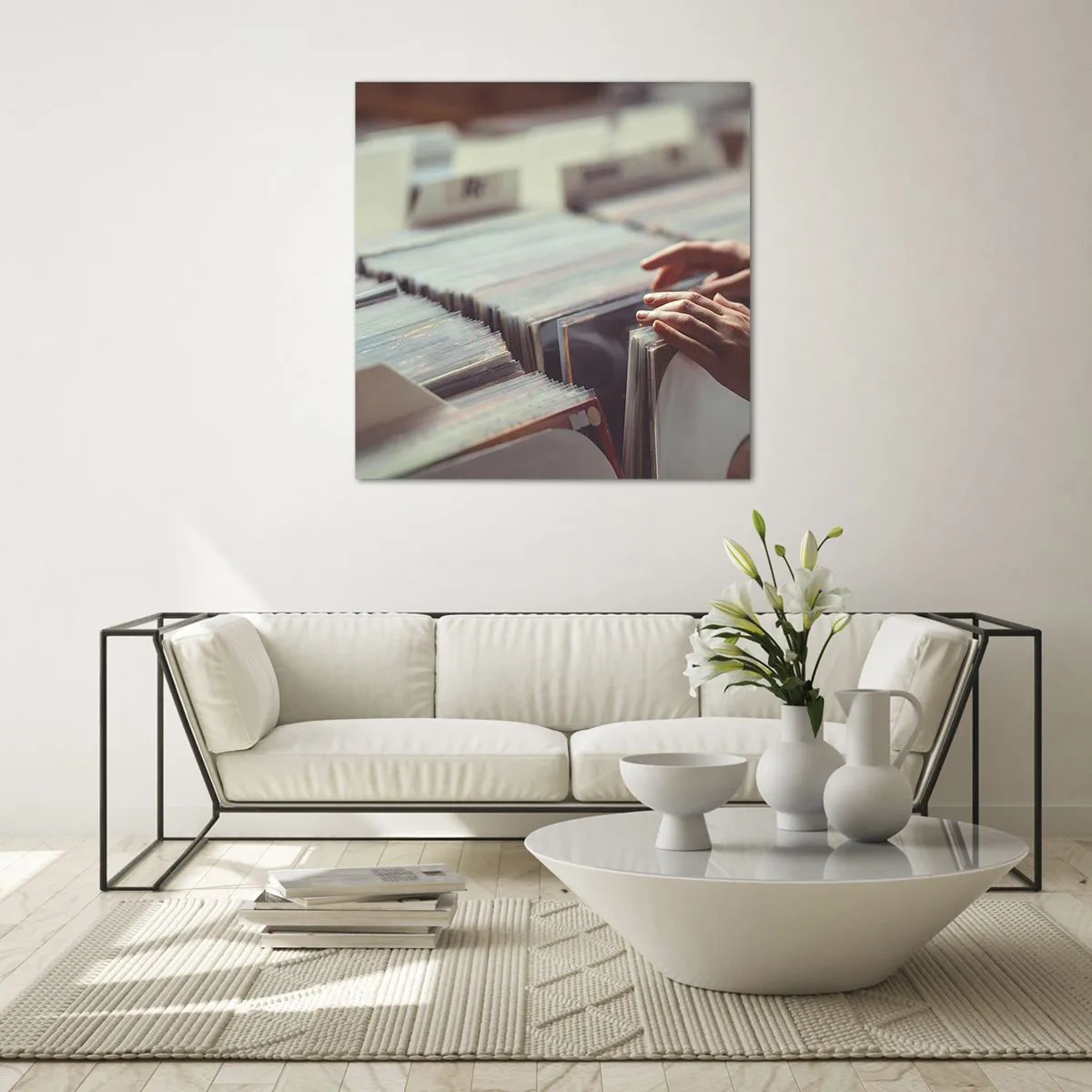 Obraz na skle - Hledání emocí - 70x70 cm