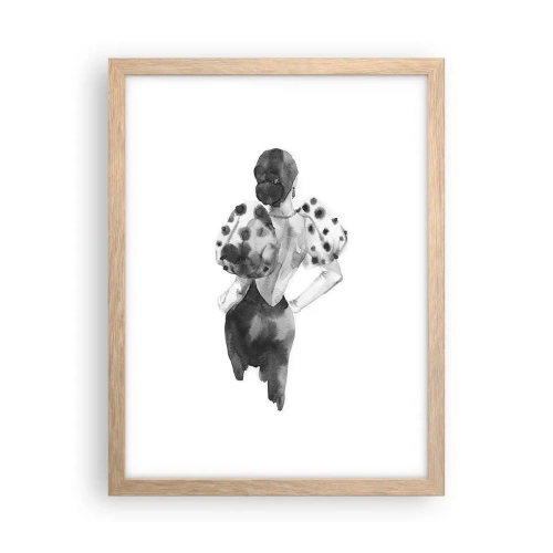 Plakát v rámu světlý dub - Prošla kolem - 30x40 cm