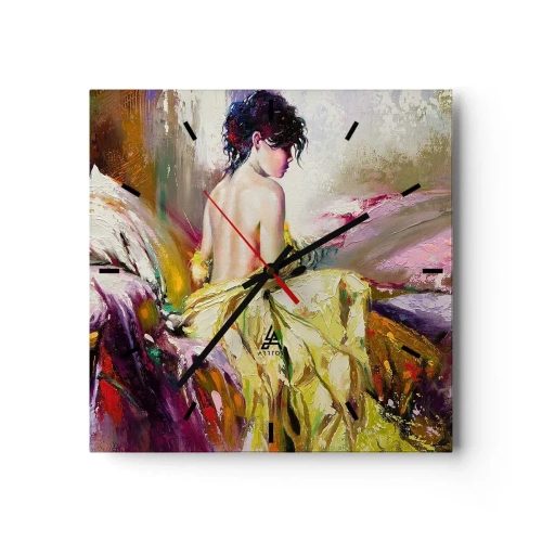 Nástěnné hodiny - Mezi ústy a okrajem poháru - 40x40 cm