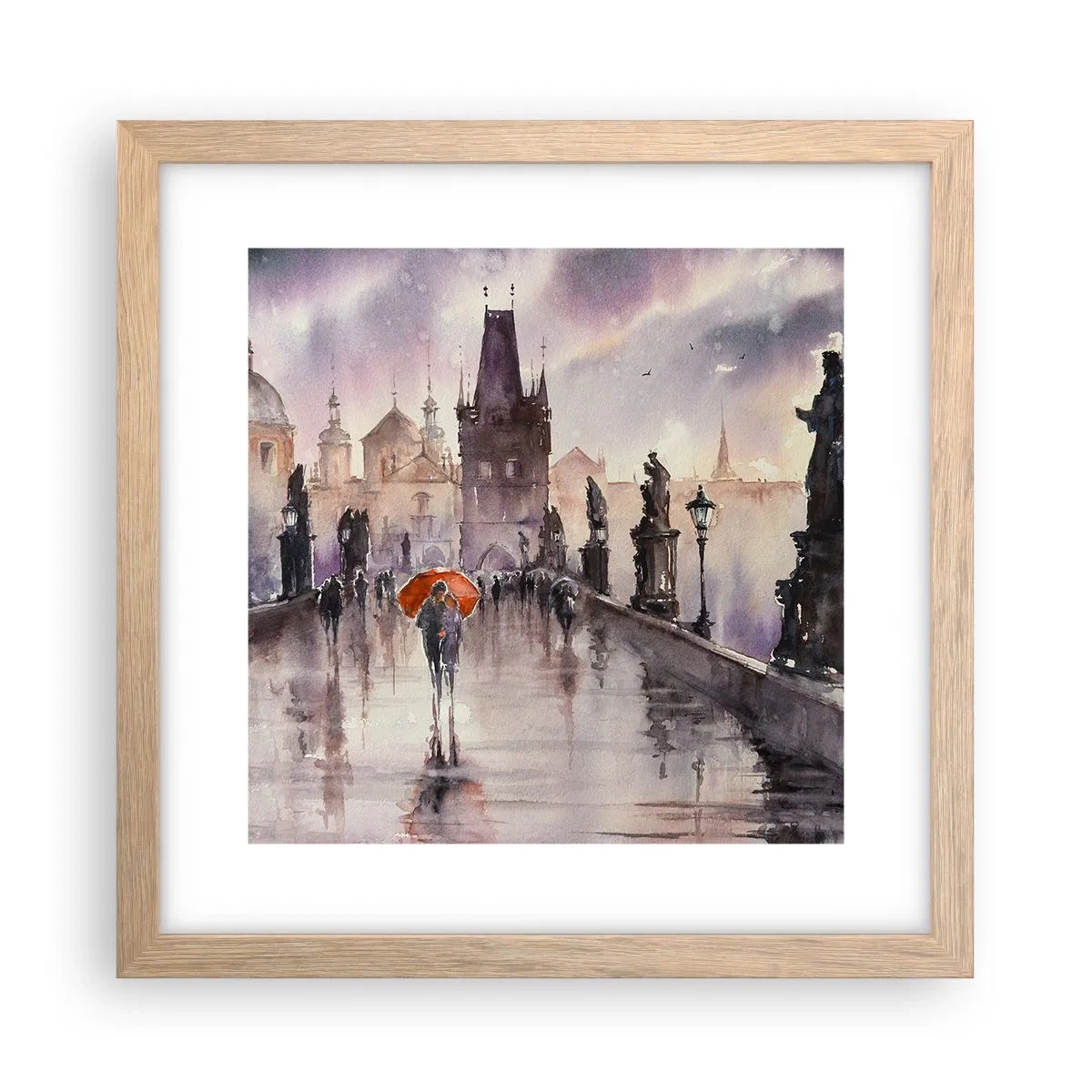 Plakát v rámu světlý dub - Lidé se nemění - 30x30 cm