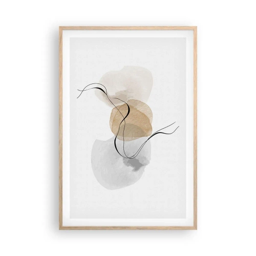 Plakát v rámu světlý dub - Vzdušné korálky - 61x91 cm