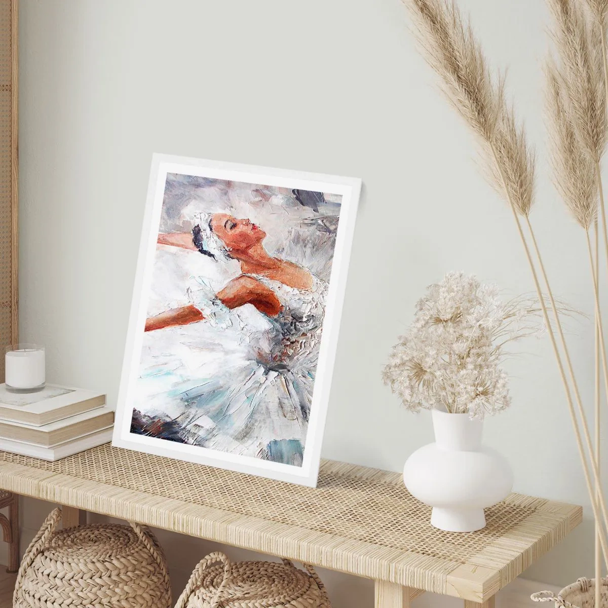 Plakát v bílém rámu - Jemná a lehká jako tyl - 61x91 cm