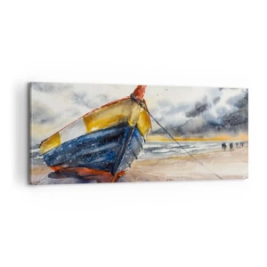 Obraz na plátně - Odpočinek na břehu - 100x40 cm