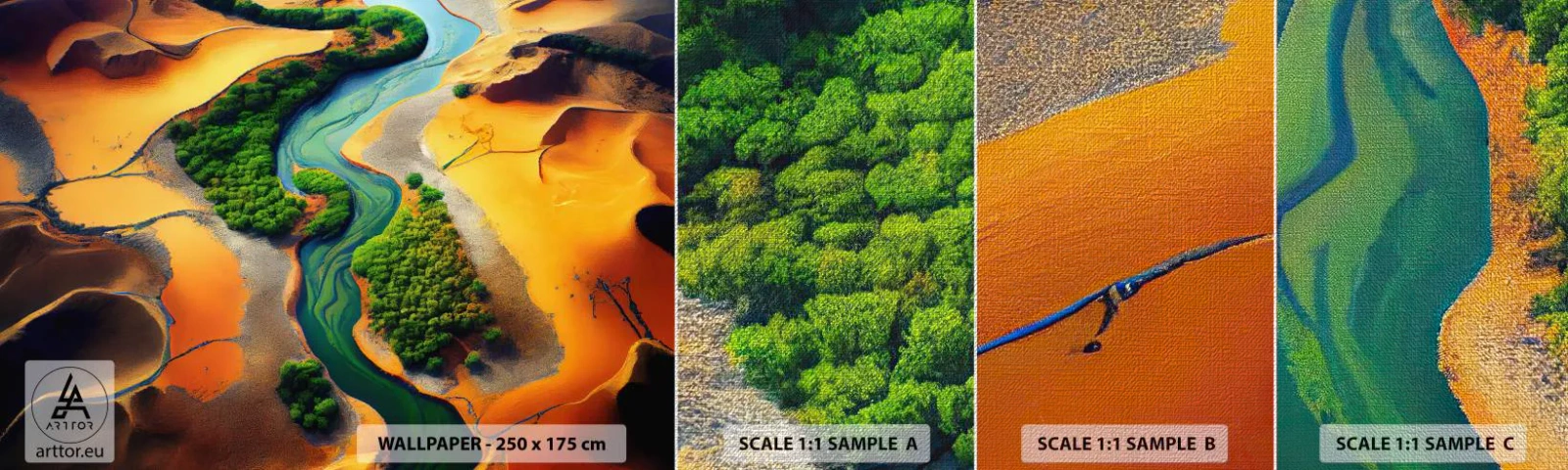 Vzor Fototapety Premium Canvas - Životodárná řeka - Krajina, Příroda, Řeka - 100x30 cm