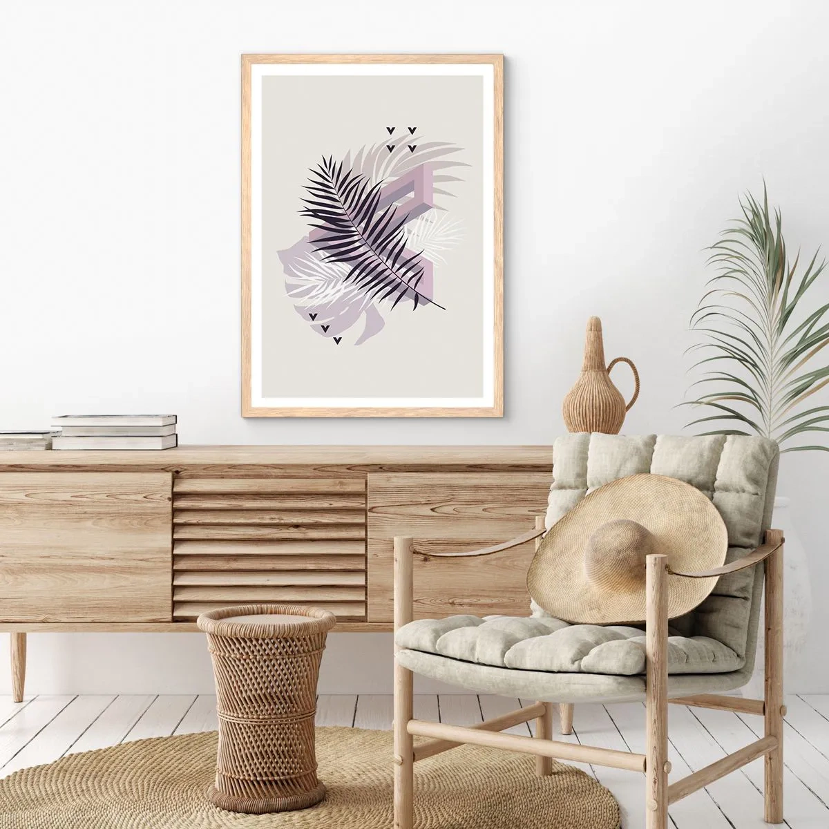 Plakát v rámu světlý dub - Stín stínu - 61x91 cm