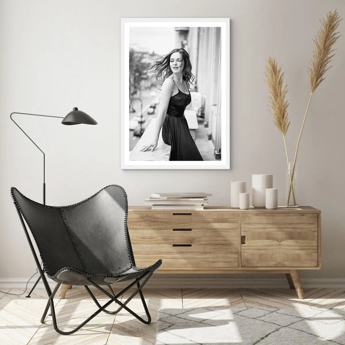 Plakát v bílém rámu - Určitě Pařížanka - 61x91 cm