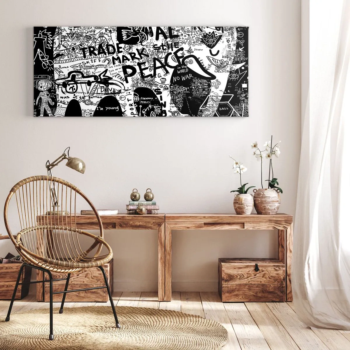 Obraz na plátně - Bohatý svět ulice - 140x50 cm