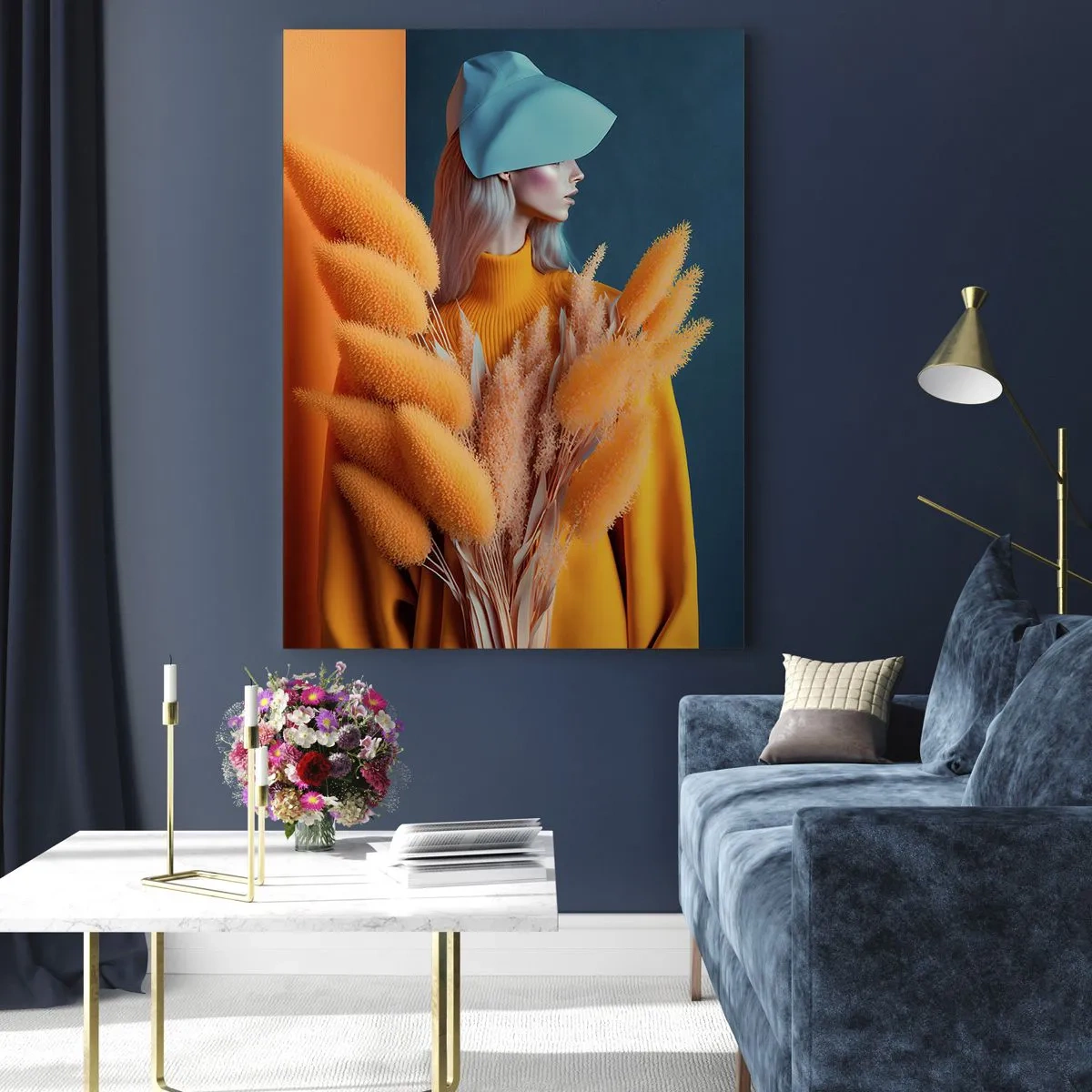 Obraz na skle - Chlupatý portrét - 80x120 cm