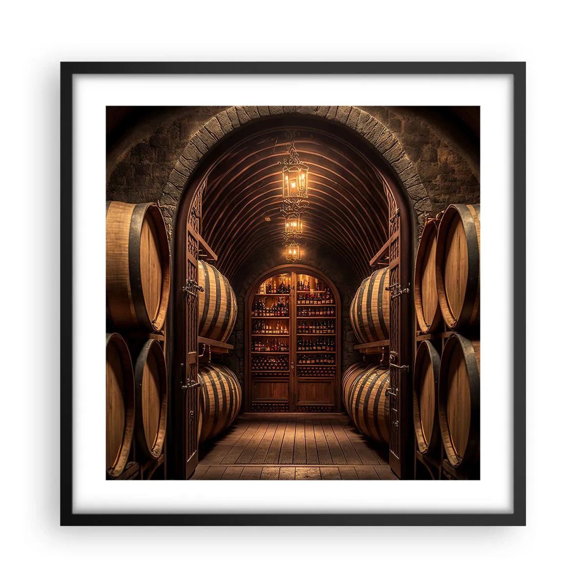 Plakát v černém rámu - Nádherný sklep - 50x50 cm