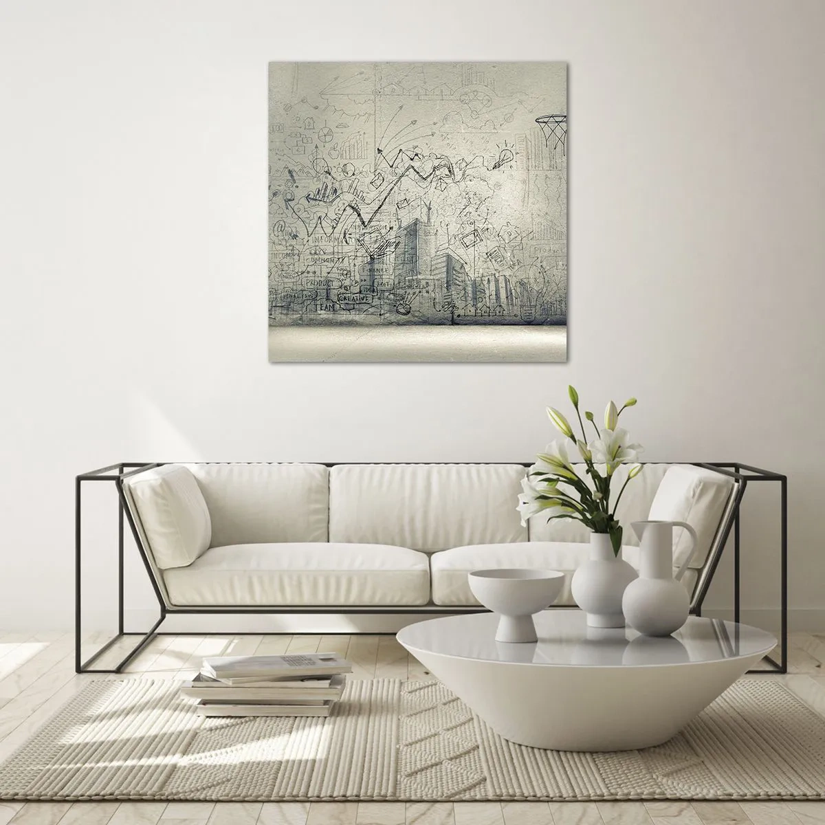Obraz na skle - Můj skvělý městský život - 60x60 cm