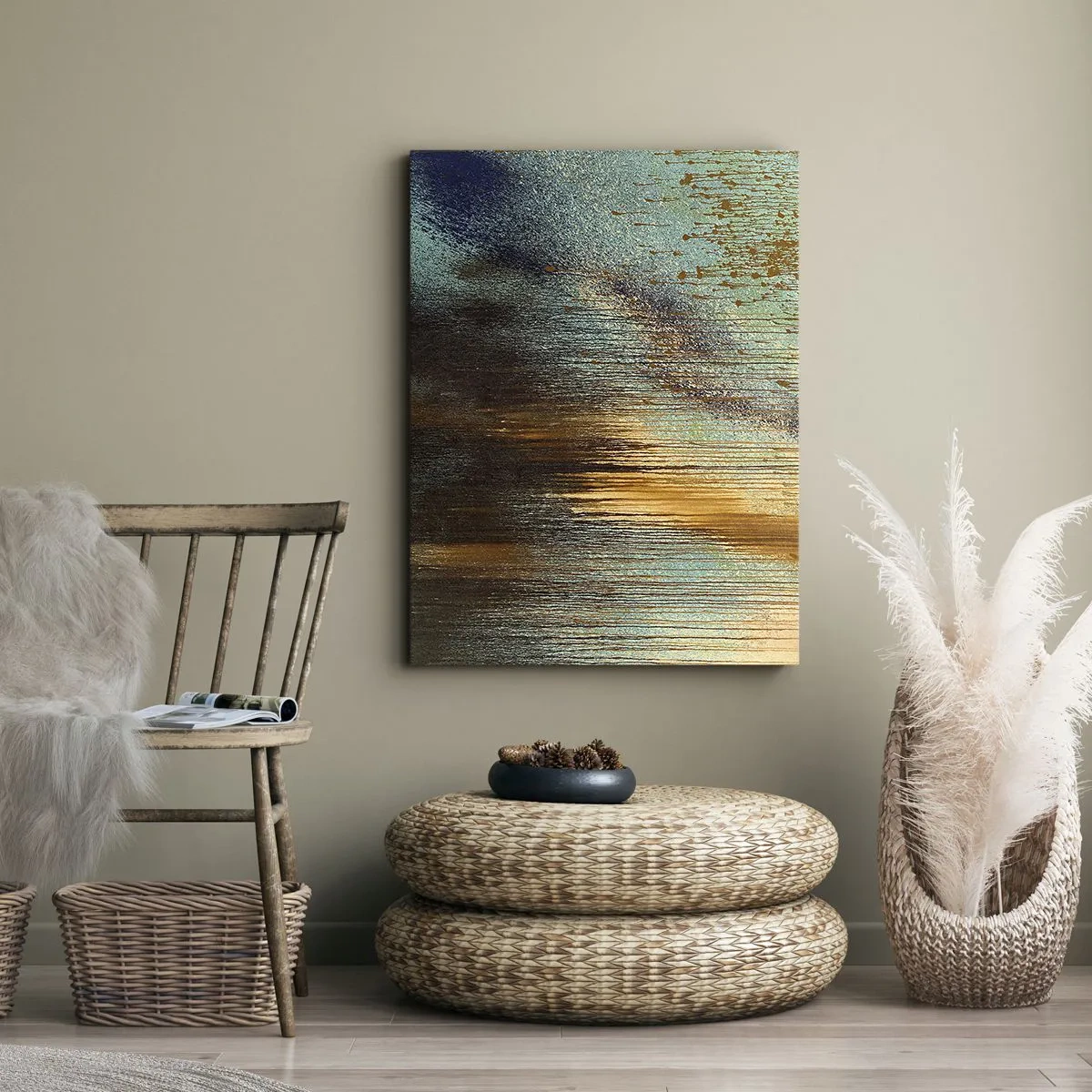 Obraz na plátně - Nenáhodná barevná kompozice - 45x80 cm