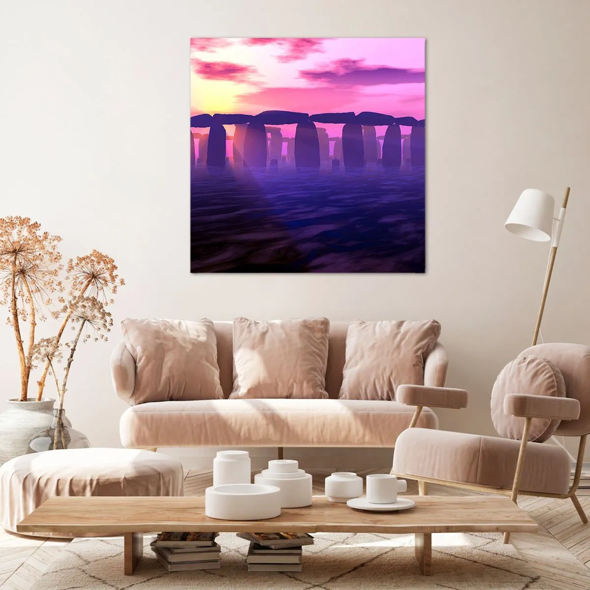 Obraz na plátně - Tajemství za svítání v mlze - 70x70 cm