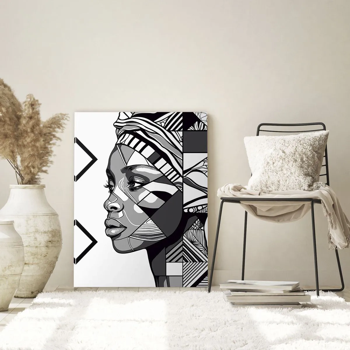Obraz na skle - Etnický portrét - 80x120 cm