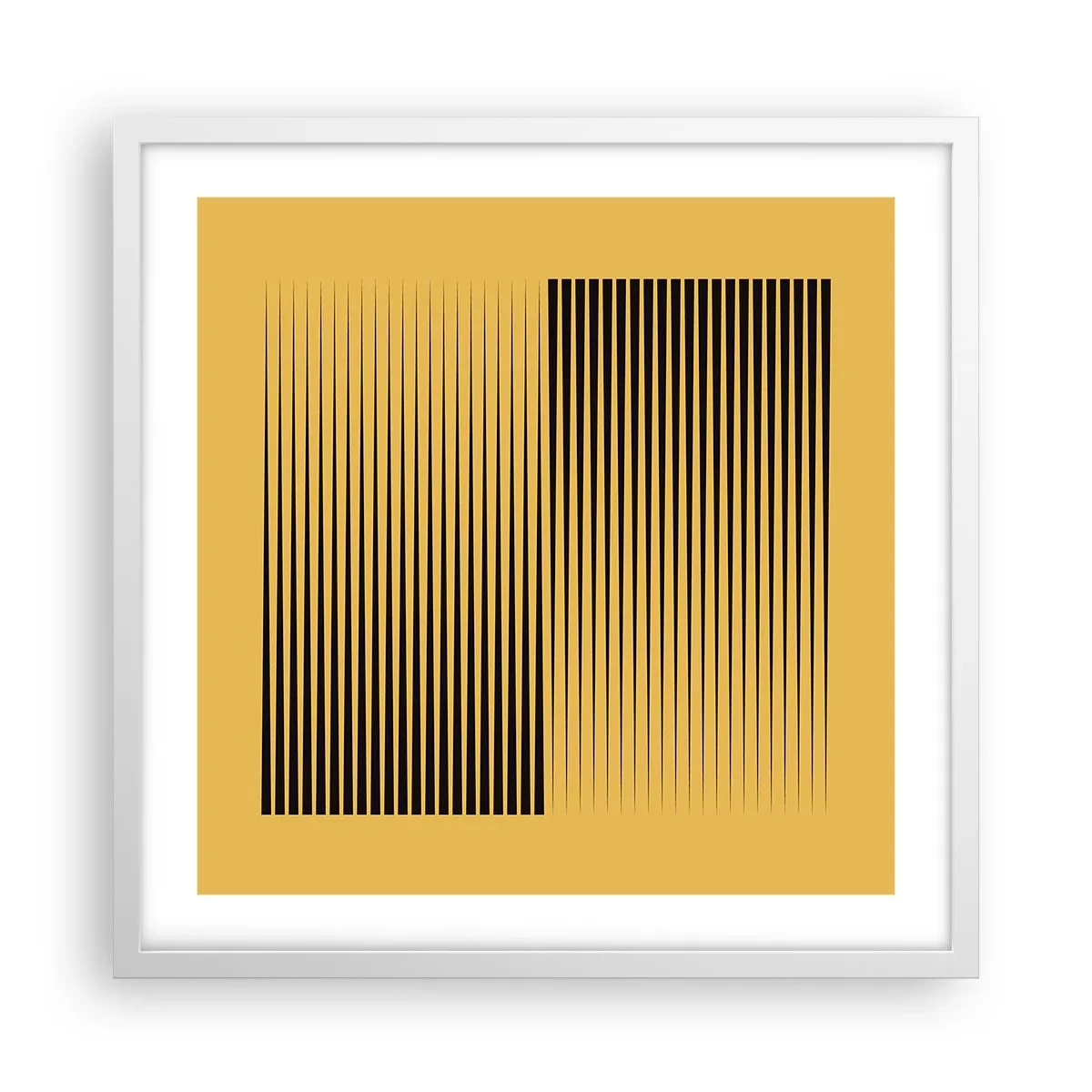 Plakát v bílém rámu - Čtverec protikladů - 50x50 cm