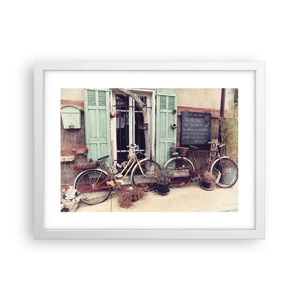 Plakát v bílém rámu - Ať žije provincie - 40x30 cm