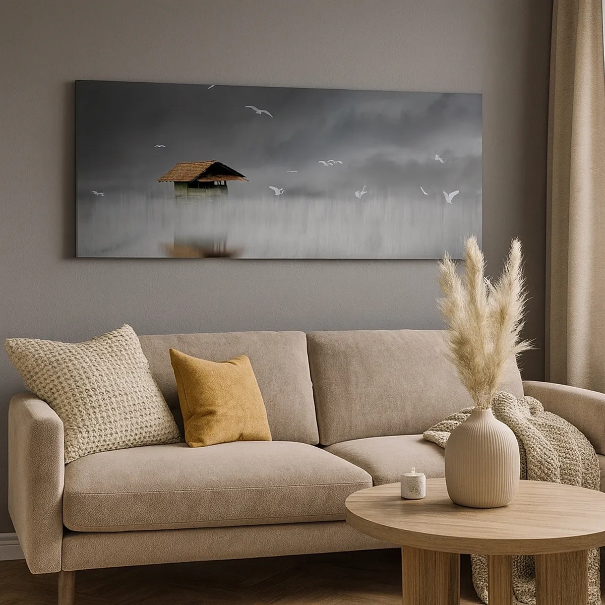 Obraz na plátně - Úkryt před deštěm - 30x30 cm