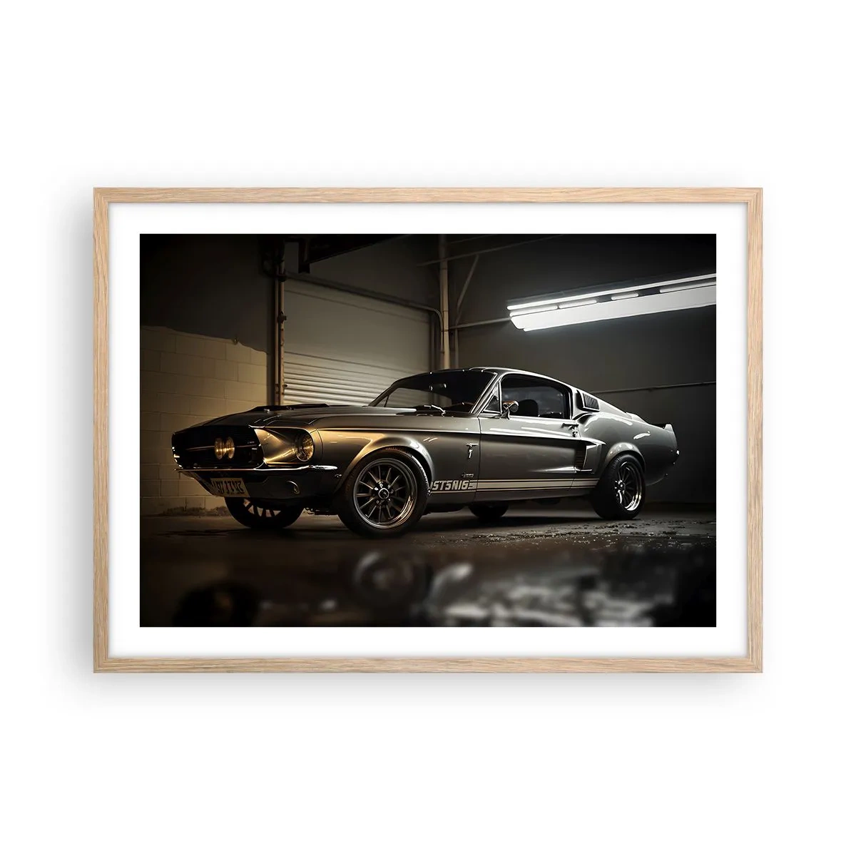 Plakát v rámu světlý dub - Návrat do minulosti - 70x50 cm