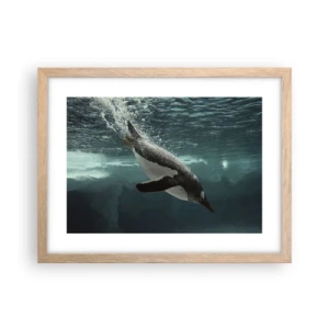 Plakát v rámu světlý dub - Vítejte v mém světě - 40x30 cm