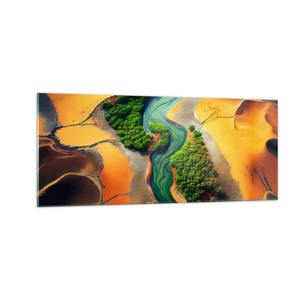 Obraz na skle - Životodárná řeka - 100x40 cm