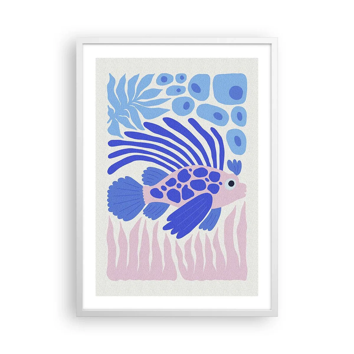 Plakát v bílém rámu - Ve svém živlu - 50x70 cm