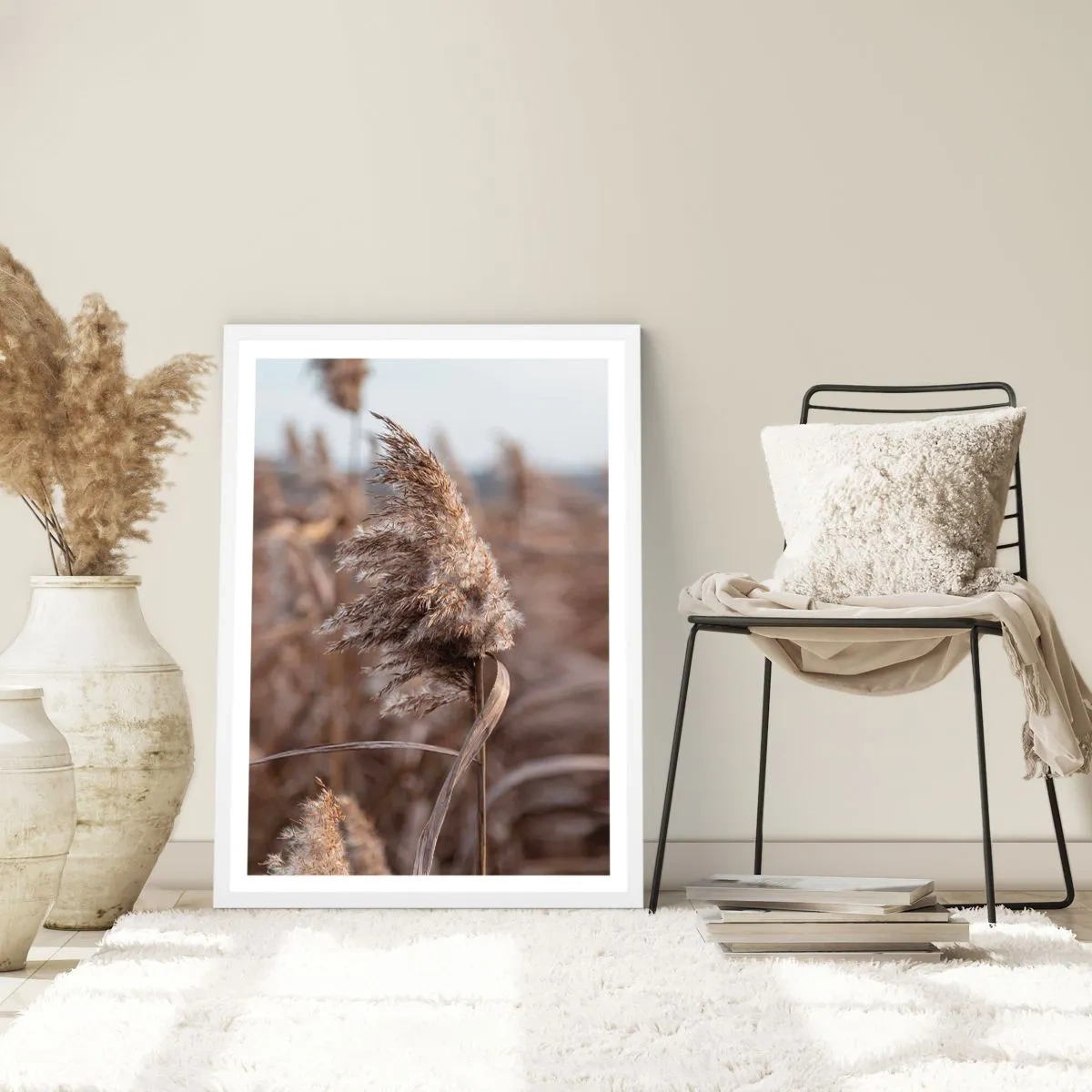 Plakát v bílém rámu - Čas odletět s větrem - 50x70 cm