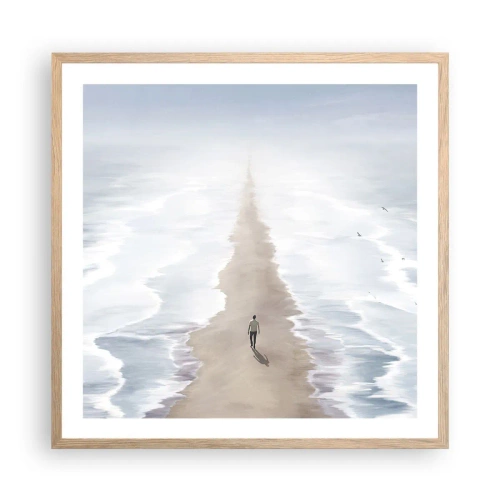 Plakát v rámu světlý dub - Světlá budoucnost - 60x60 cm