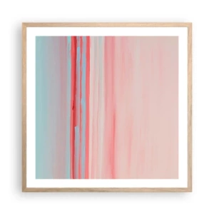 Plakát v rámu světlý dub - Abstrakce za úsvitu - 60x60 cm