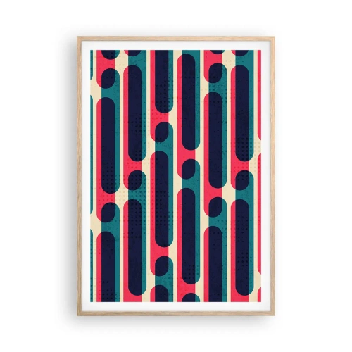 Plakát v rámu světlý dub - Dovnitř a dopředu - 70x100 cm