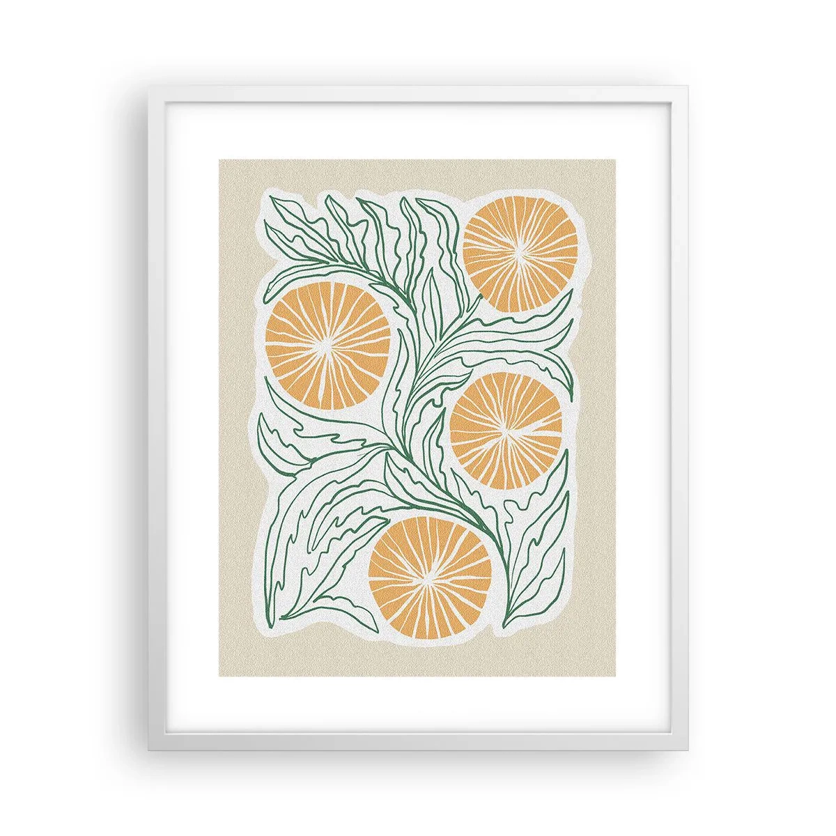 Plakát v bílém rámu - Etnický s abstraktním nádechem - 40x50 cm