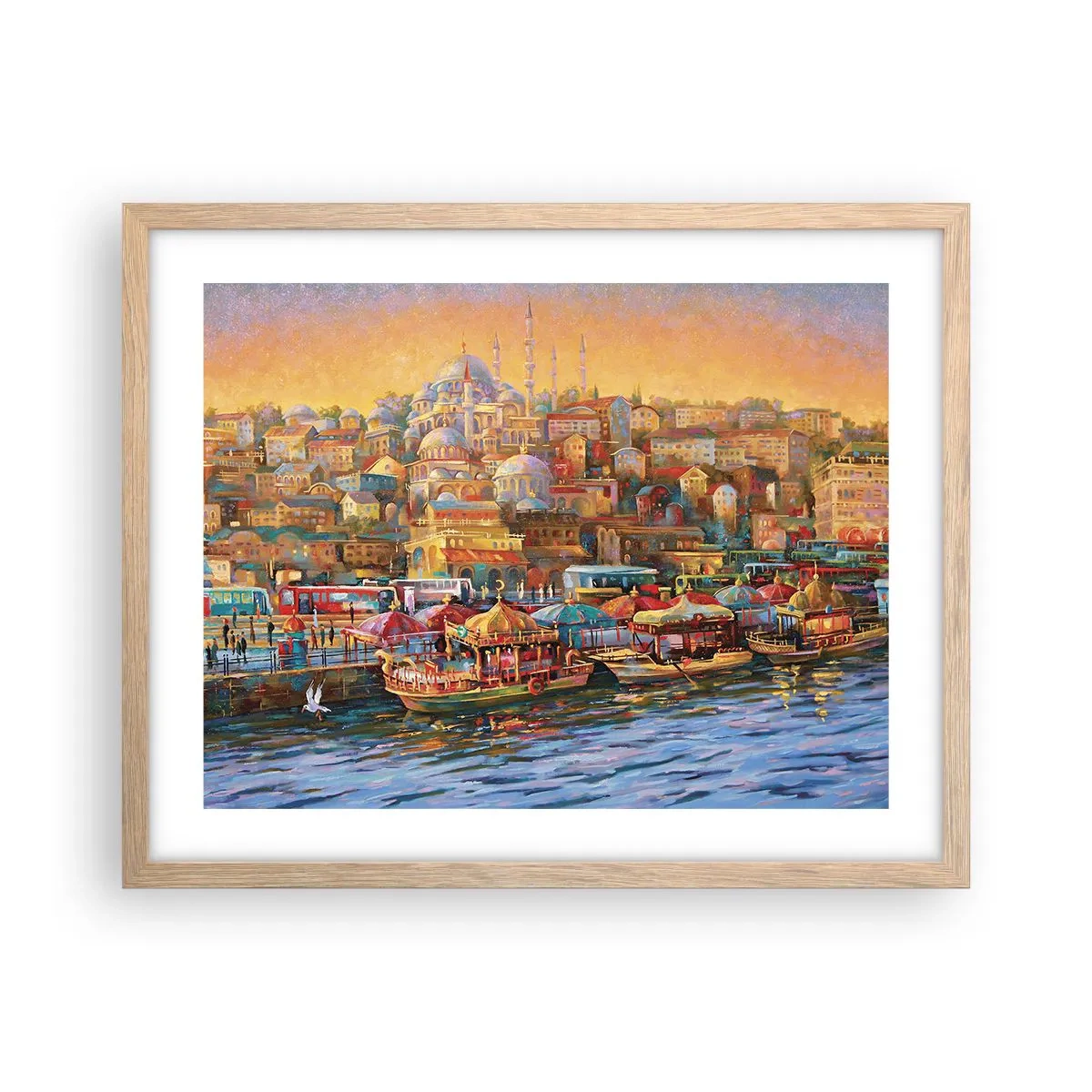 Plakát v rámu světlý dub - Istanbulský příběh - 50x40 cm