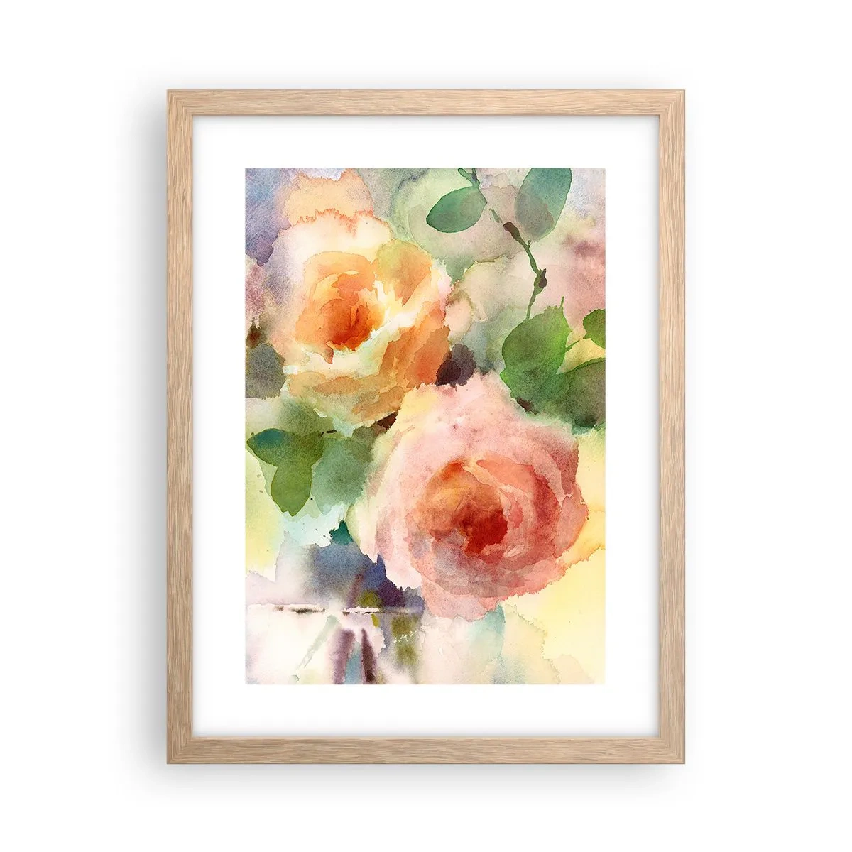 Plakát v rámu světlý dub - Jemné jako akvarel - 30x40 cm