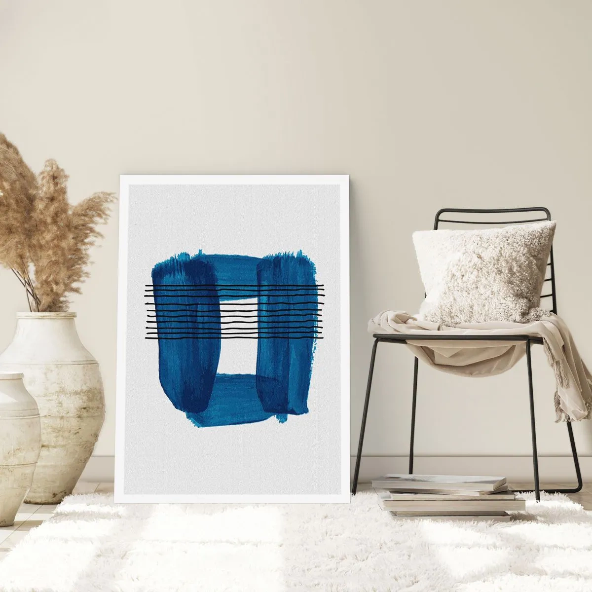 Plakát - Modročerná kompozice - 70x100 cm