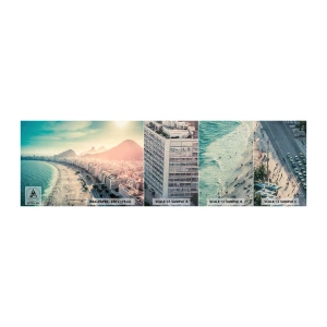 Vzor Fototapety Premium Canvas - Věčná dovolená v Riu - Pobřeží, Rio de Janeiro, Pláž - 100x30 cm