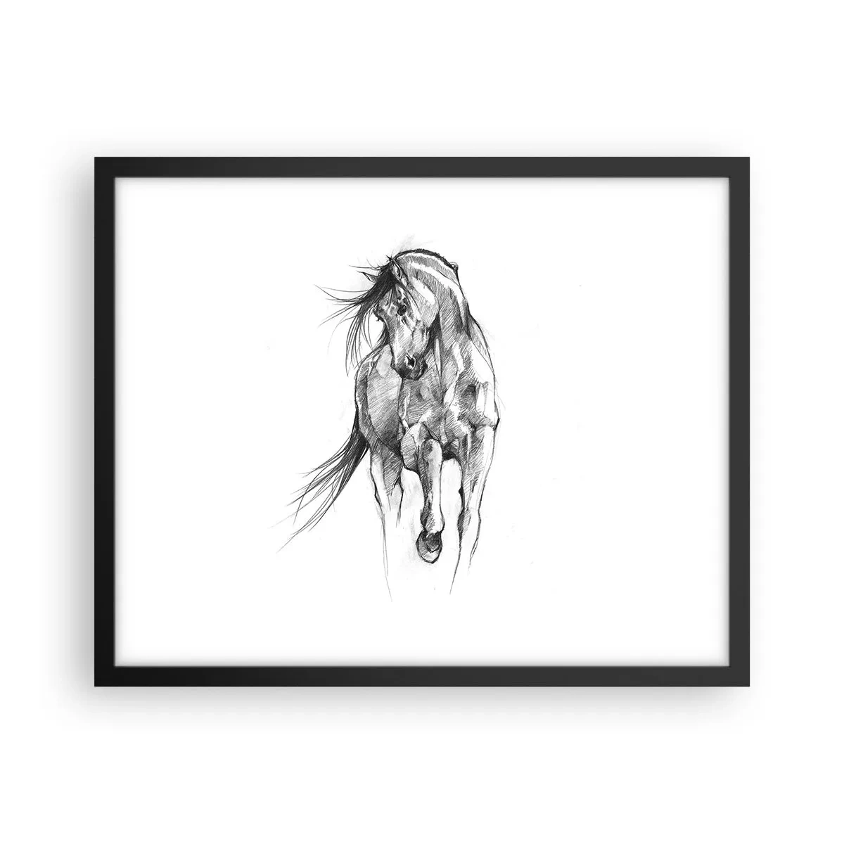 Plakát v černém rámu - V ladném klusu - 50x40 cm