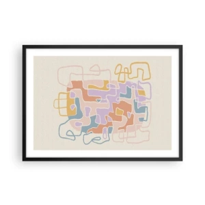 Plakát v černém rámu - Labyrint – veselé dobrodružství - 70x50 cm