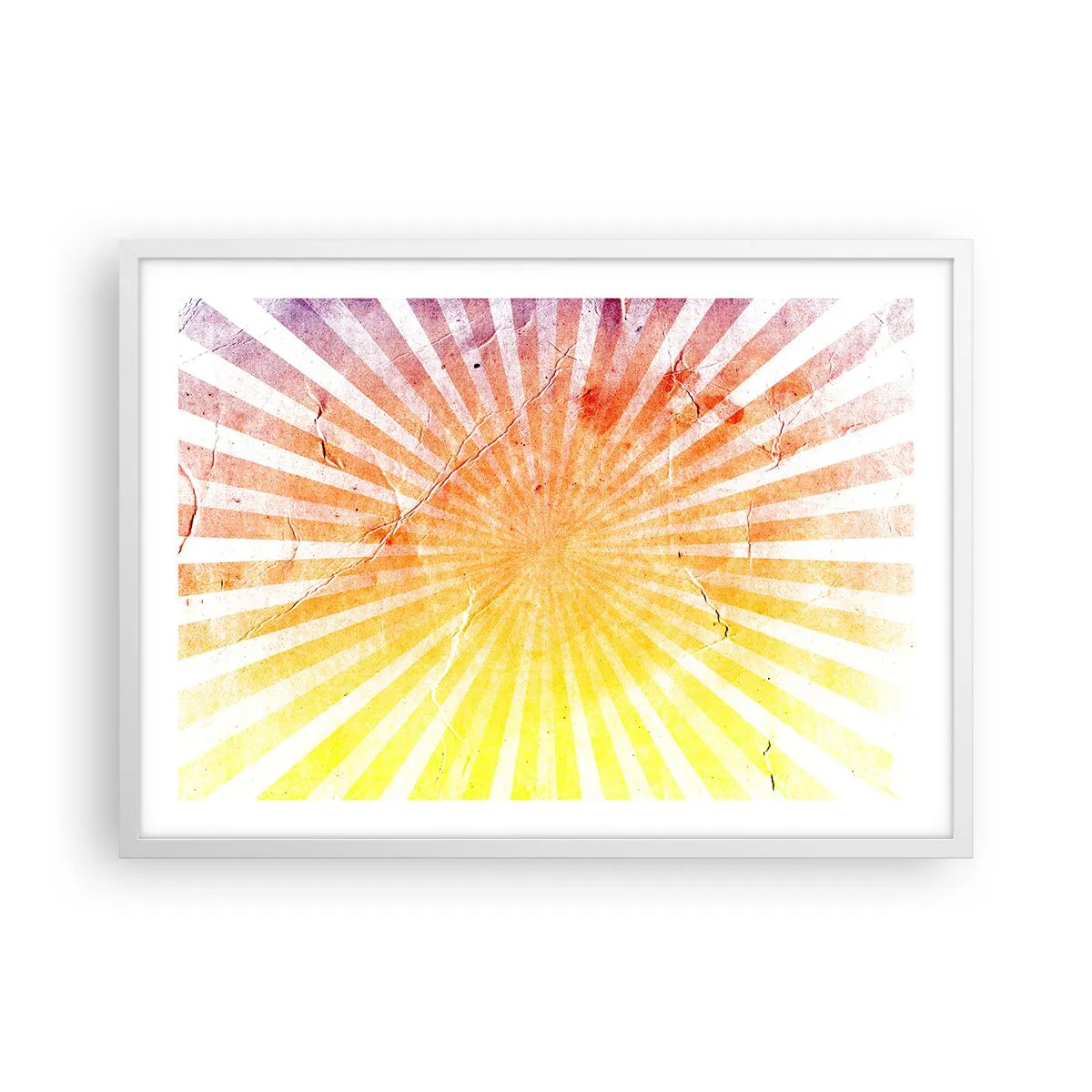 Plakát v bílém rámu - Východy a západy - 70x50 cm
