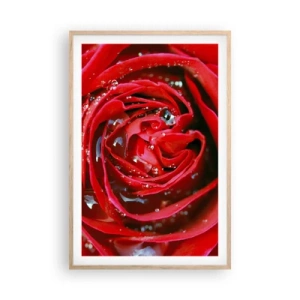 Plakát v rámu světlý dub - V kapkách rosy - 61x91 cm