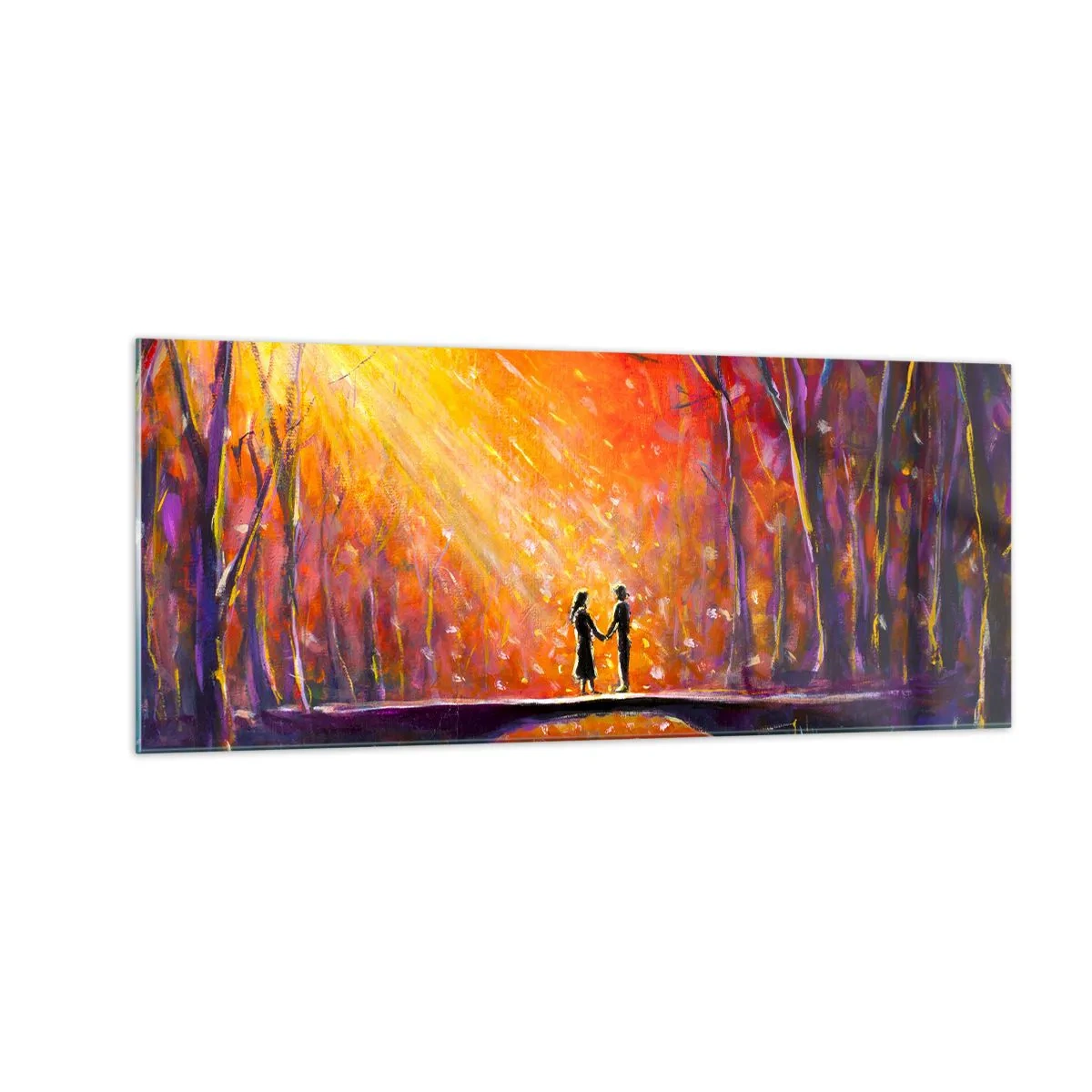Obraz na skle - Nebe je taky miluje - 100x40 cm