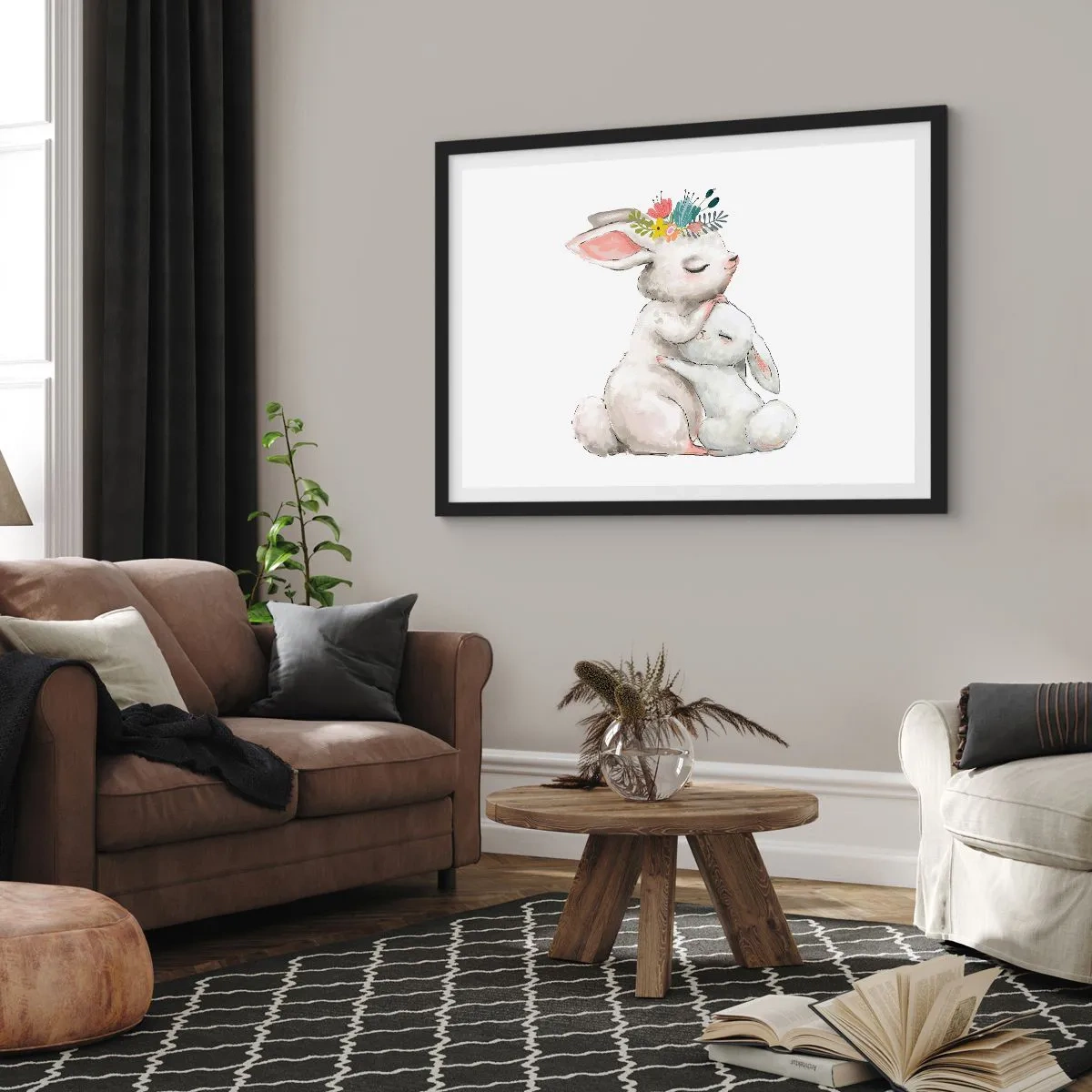 Plakát v černém rámu - Nejlepší je u mámy - 100x70 cm