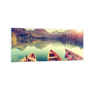 Obraz na skle - Žít podle jejich zákonů - 100x40 cm