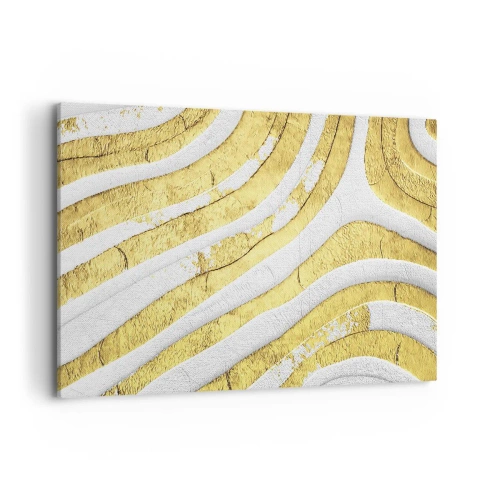 Obraz na plátně - Kompozice v bílé a zlaté - 120x80 cm