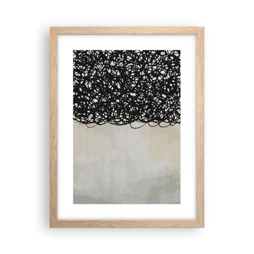 Plakát v rámu světlý dub - Vířící abstrakce - 30x40 cm